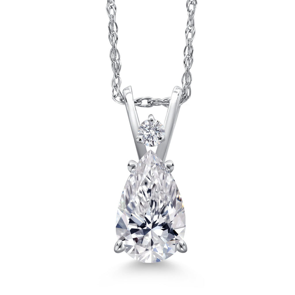 1.00 Carat - IGI Certified_White Gold_Pendant in 14K White Gold