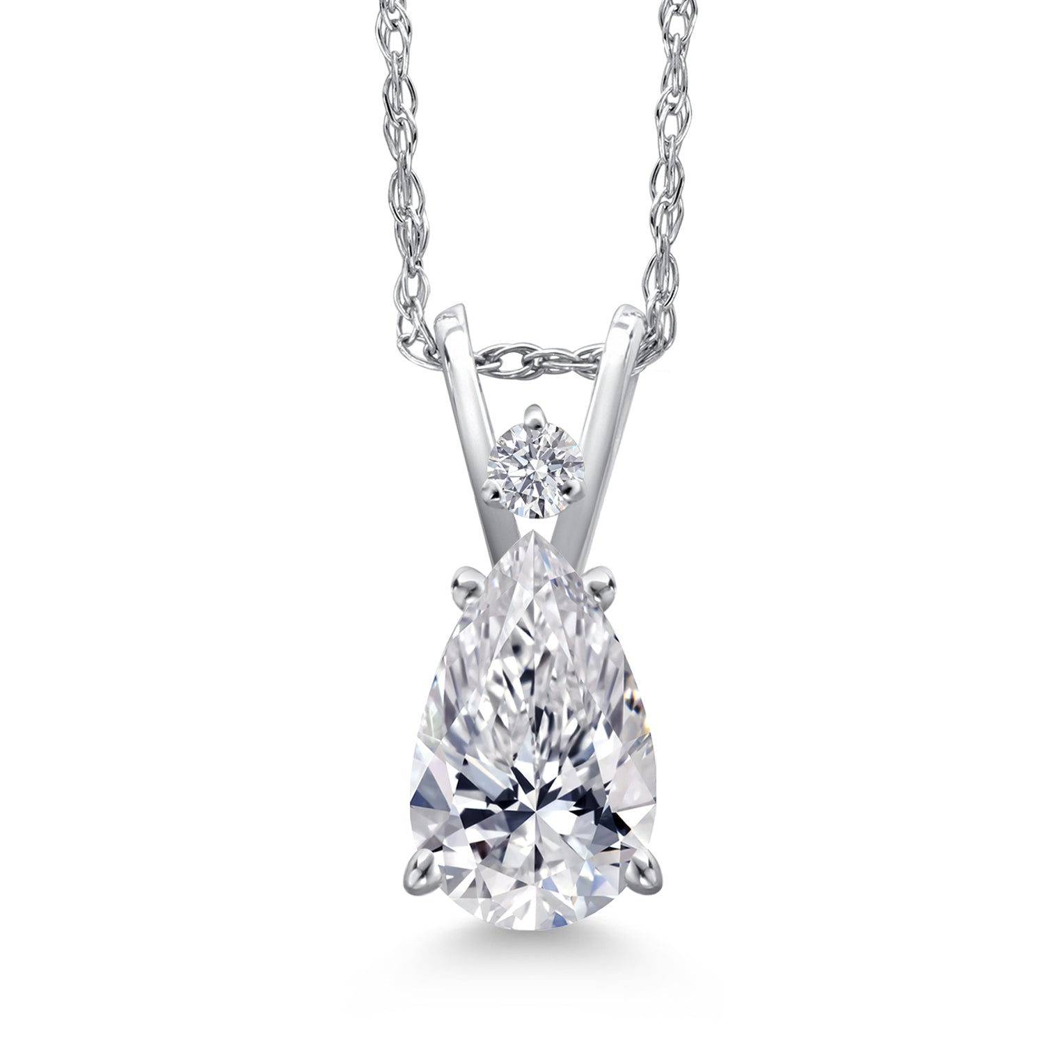1.00 Carat_White Gold_Pendant in 14K White Gold