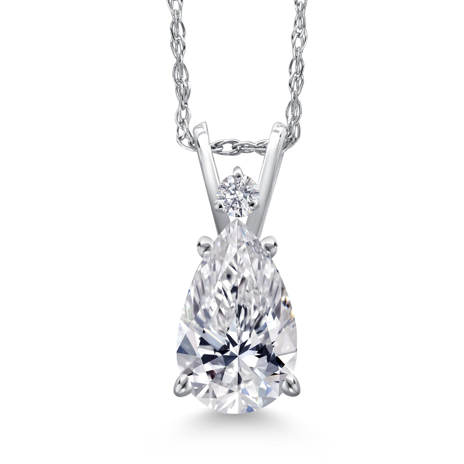 2.00 Carat_White Gold_Pendant in 14K White Gold