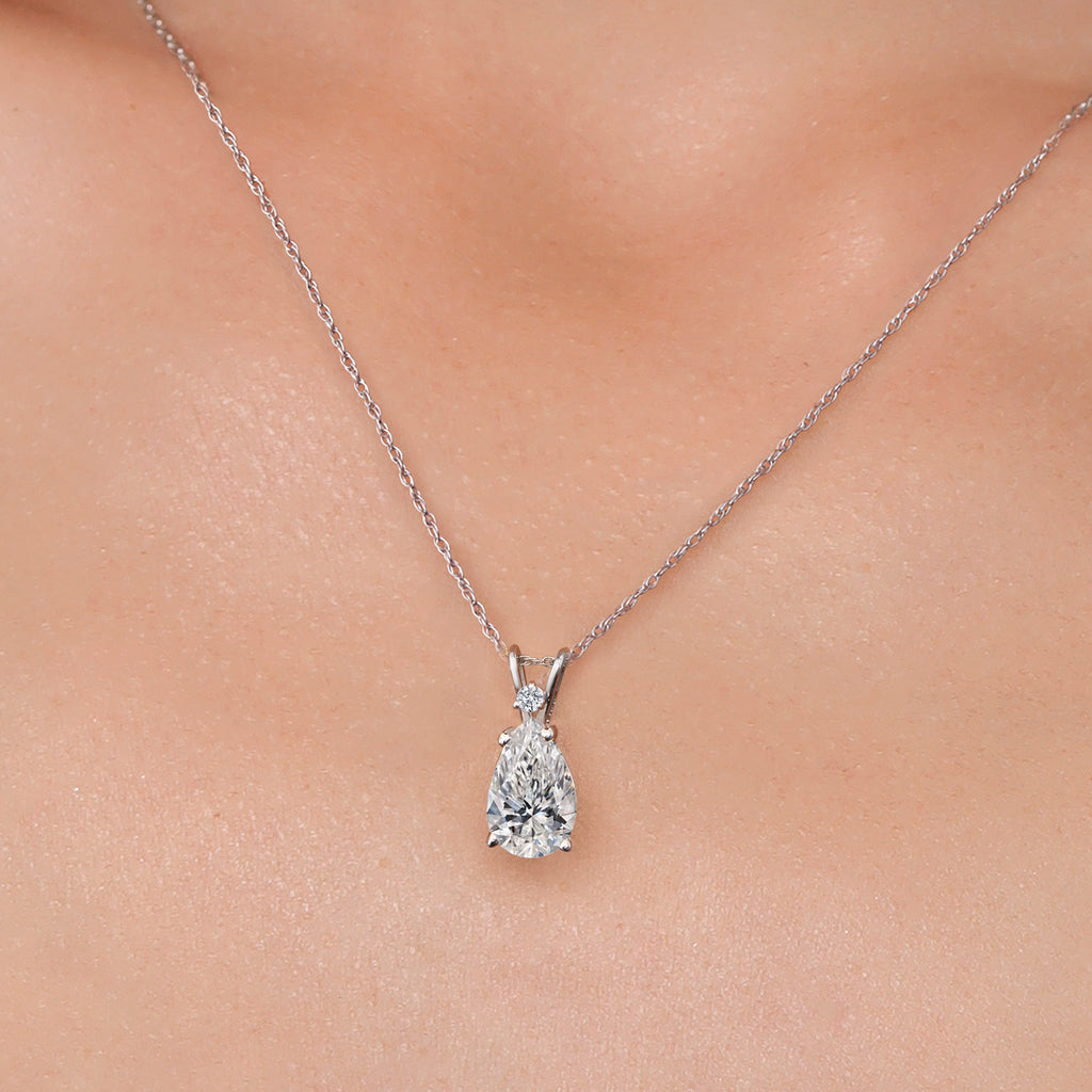 3.00 Carat_D - E_Pendant in 14K White Gold