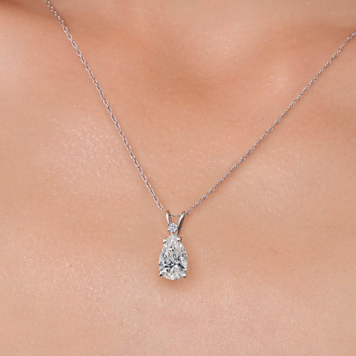 Lab Grown Diamond_Pendant in 14K White Gold