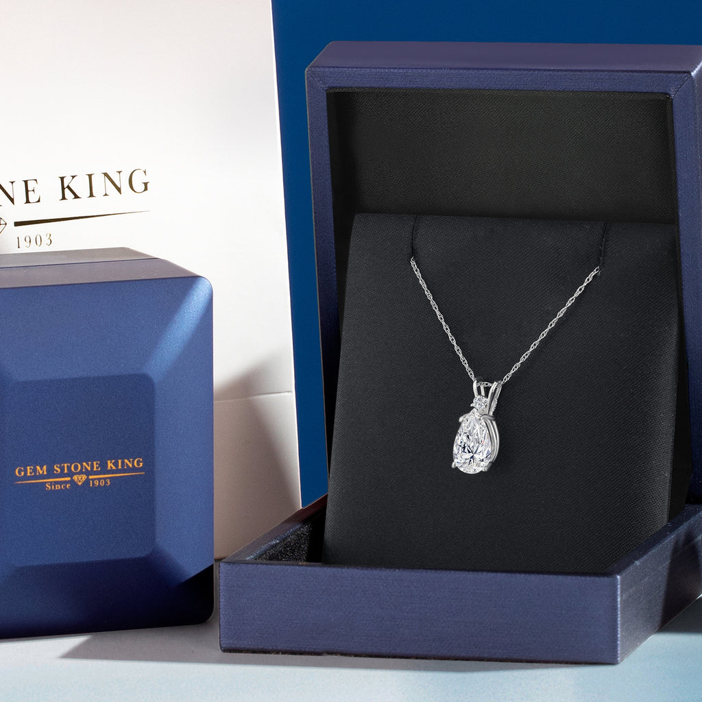 3.00 Carat_D - E_Pendant in 14K White Gold