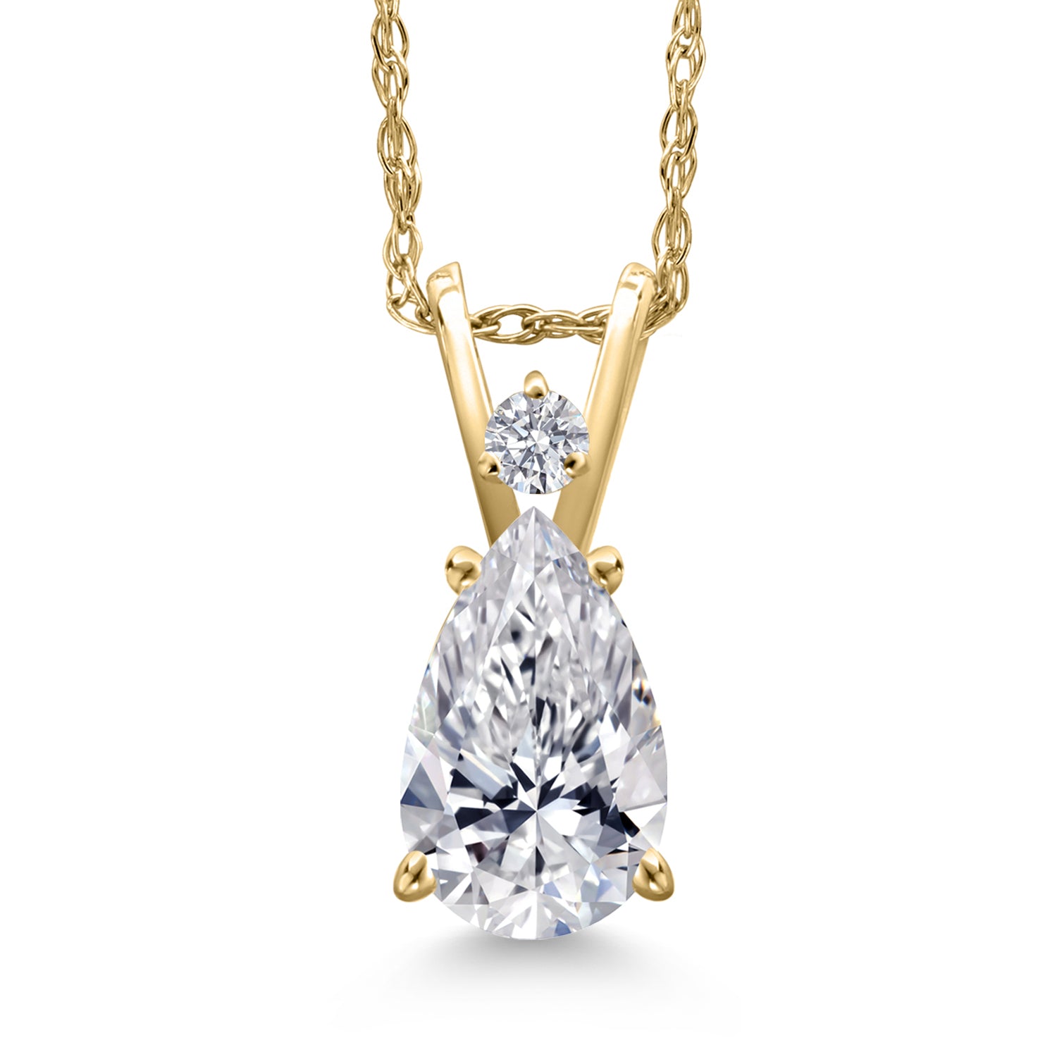 1.00 Carat_Yellow Gold_Pendant in 14K Yellow Gold