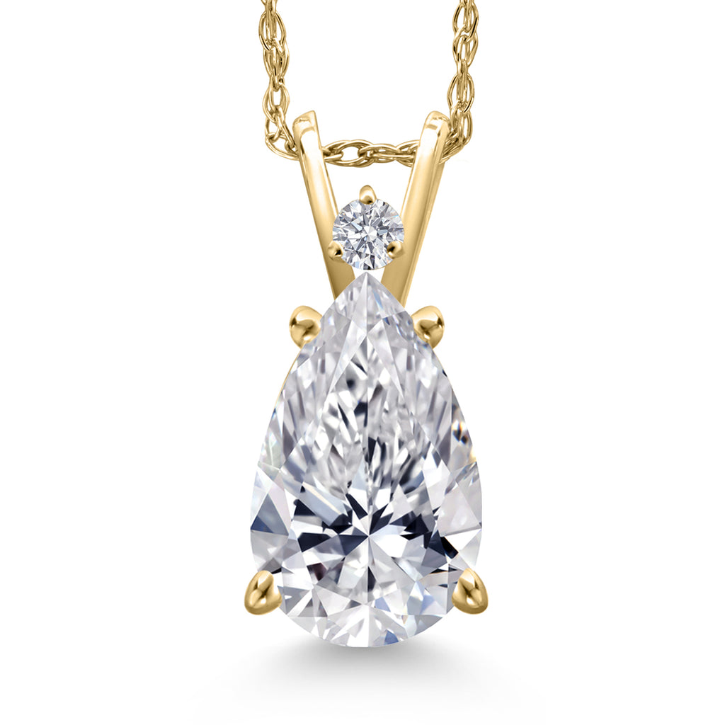 3.00 Carat - IGI Certified_Yellow Gold_Pendant in 14K Yellow Gold