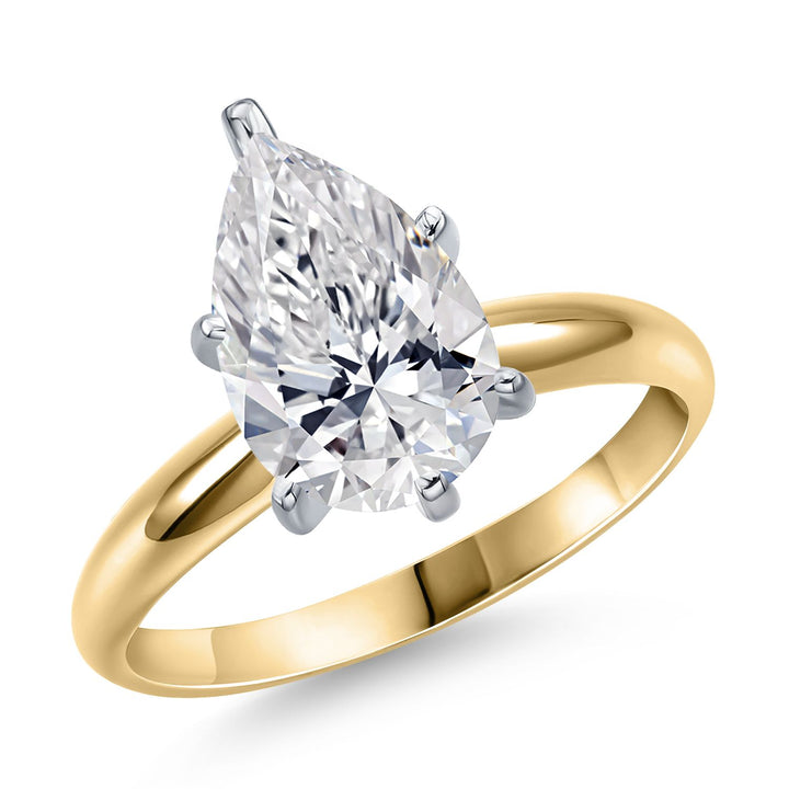 Pear_2 Ct_5_Ring in 14K Two Tone Gold