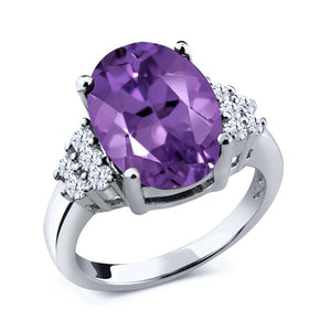 Amethyst - February_5_Ring in 925 Sterling Silver