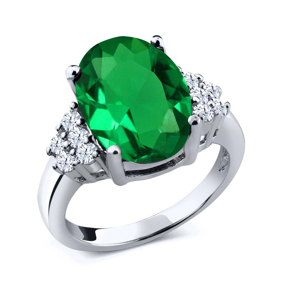 Nano Emerald - May_7_Ring in 925 Sterling Silver