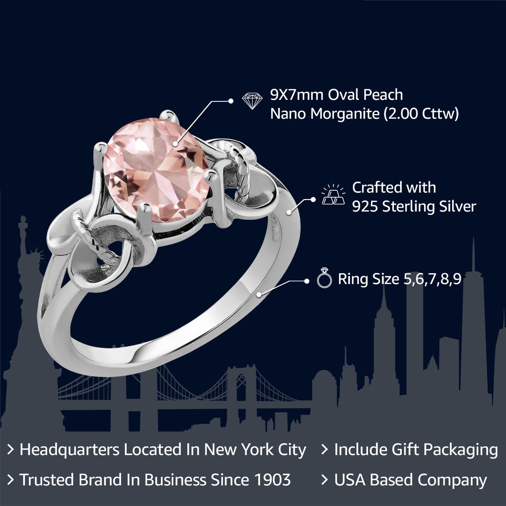 Nano Morganite - October_6_Ring in 925 Sterling Silver