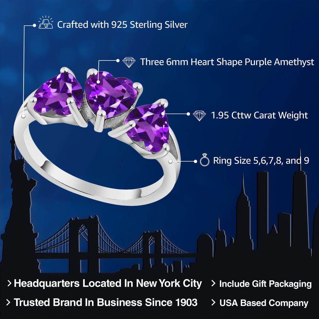 Amethyst - February_6_Ring in 925 Sterling Silver