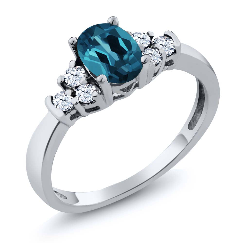 London Blue Topaz - November_6_Ring in 925 Sterling Silver