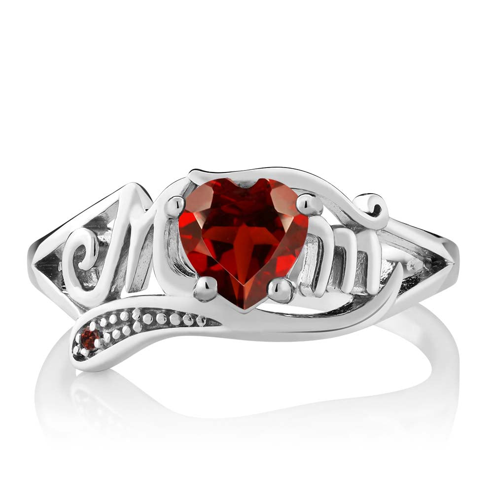 Garnet - January_9_Ring in 925 Sterling Silver