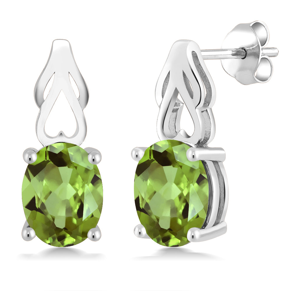 Peridot - August_Earrings in 925 Sterling Silver