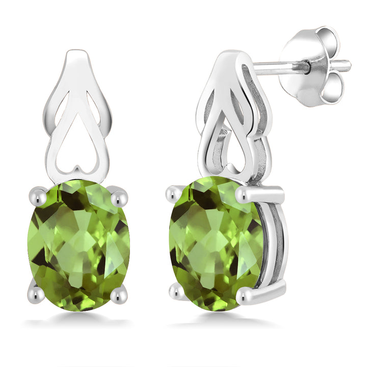 Peridot - August_Earrings in 925 Sterling Silver