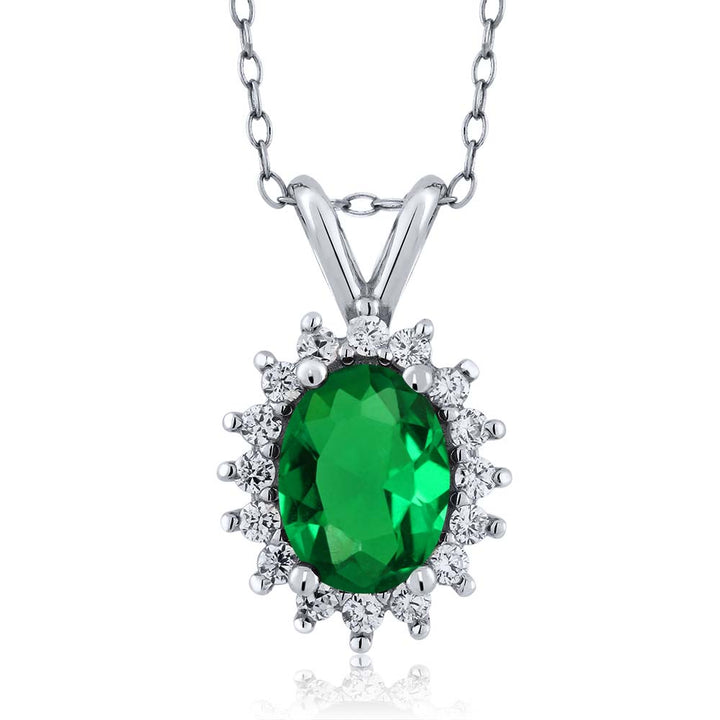 Nano Emerald - May_Pendant in 925 Sterling Silver