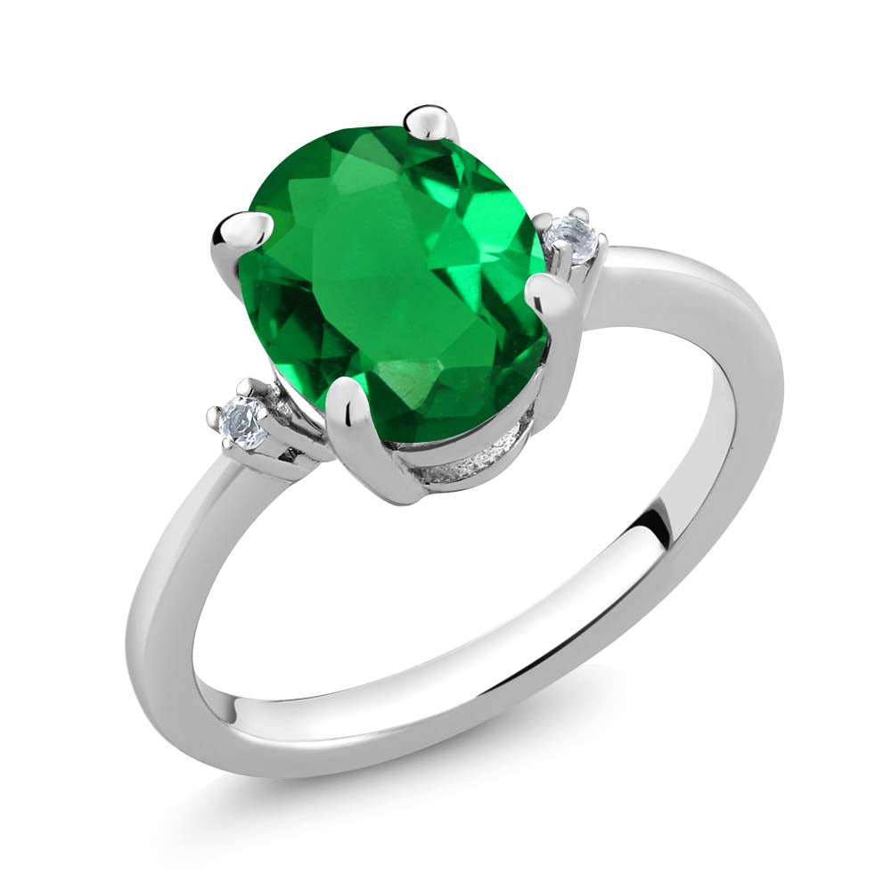 Nano Emerald - May_8_Ring in 925 Sterling Silver