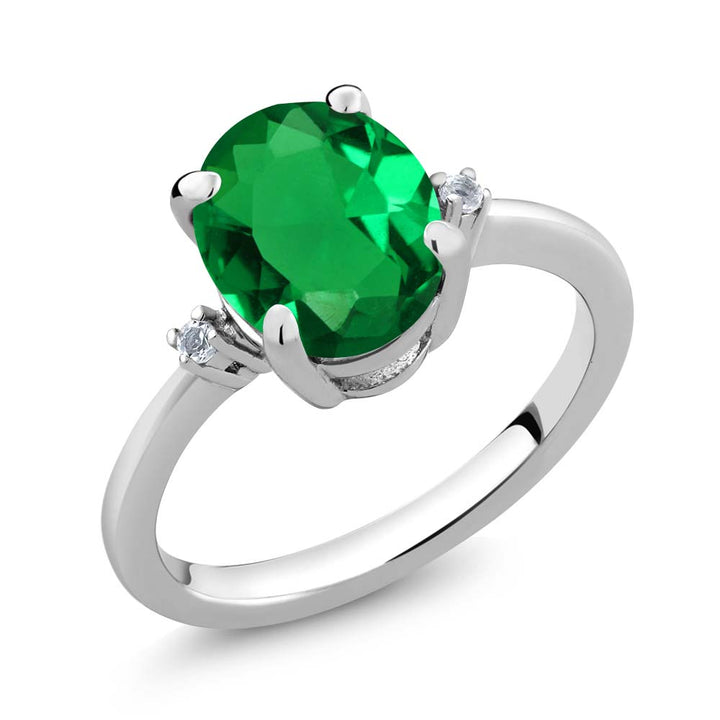 Nano Emerald - May_5_Ring in 925 Sterling Silver
