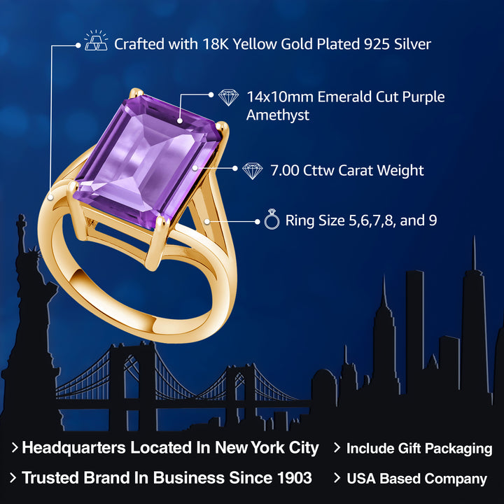 Ring in 925 Yellow Gold Plated Silver
