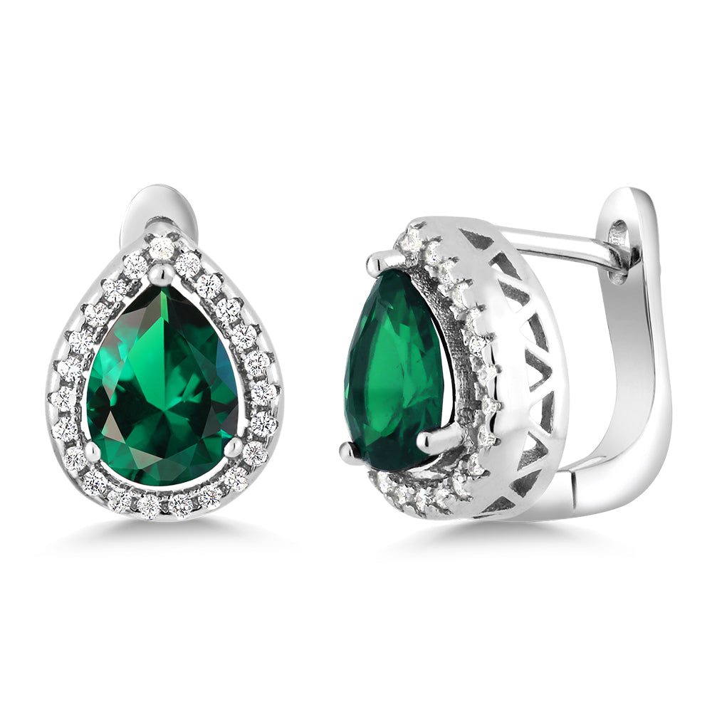 Nano Emerald - May_925 Sterling Silver_Pendant Earrings Set in 925 Sterling Silver