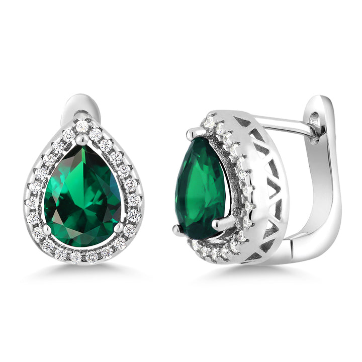 Nano Emerald - May_Sterling Silver_Pendant Earrings Set in Sterling Silver