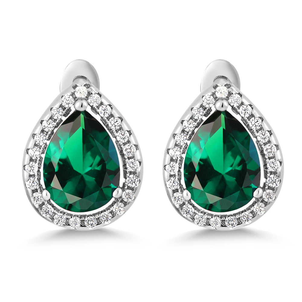 Nano Emerald - May_925 Sterling Silver_Pendant Earrings Set in 925 Sterling Silver