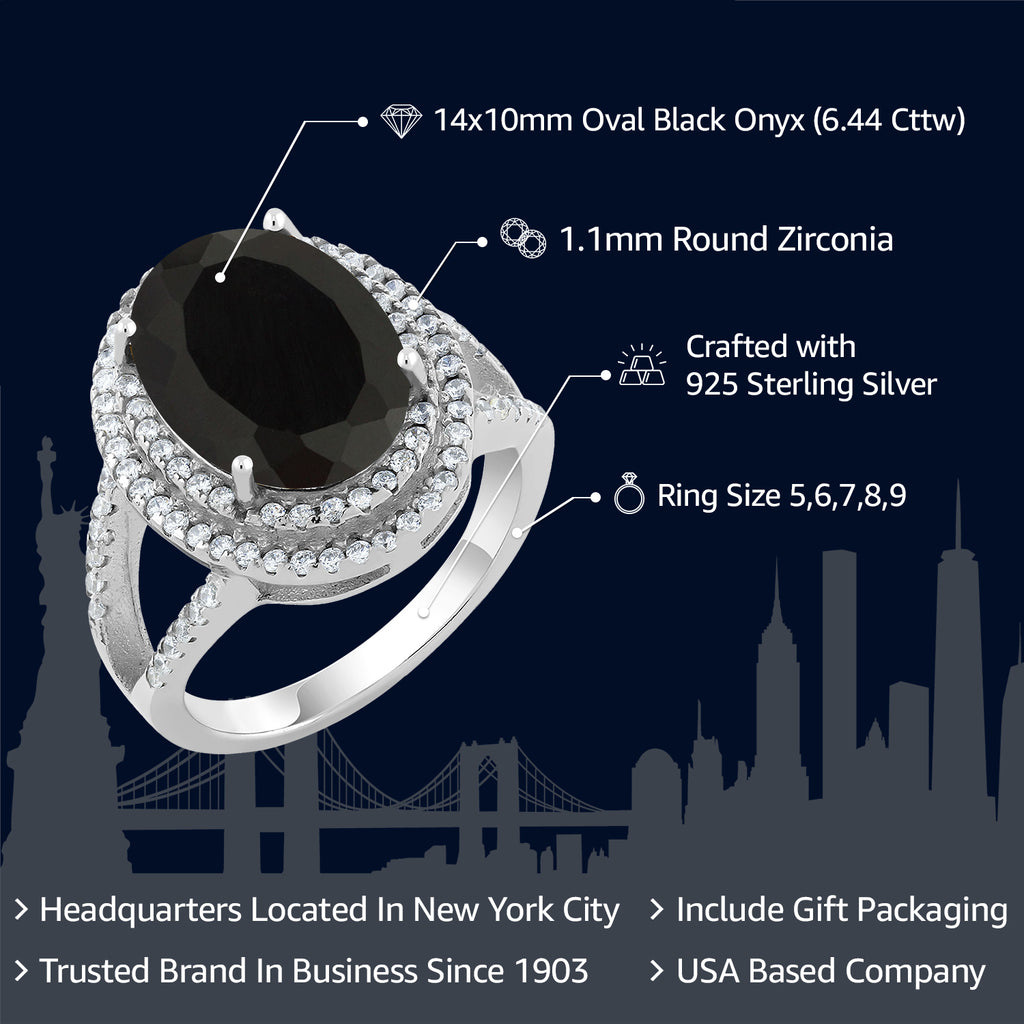 Onyx - December_Ring in 925 Sterling Silver