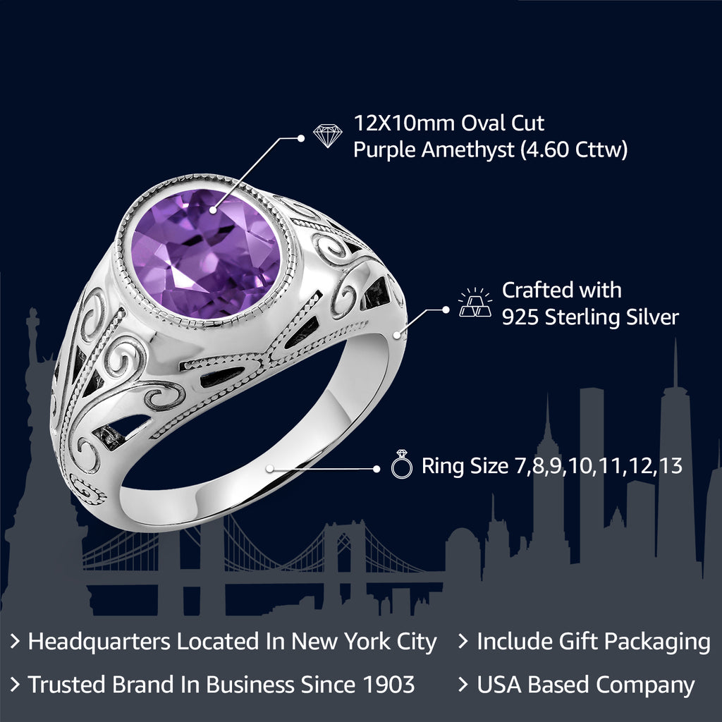 Amethyst_9_Ring in 925 Sterling Silver