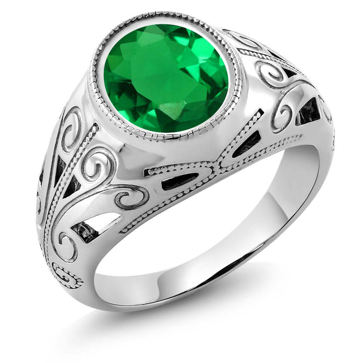 Nano Emerald - May_12_Ring in 925 Sterling Silver