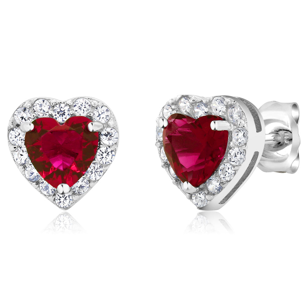 Red_Earrings in 925 Sterling Silver