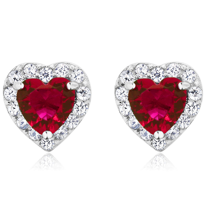 Ruby Red Zirconia_Earrings in 925 Sterling Silver