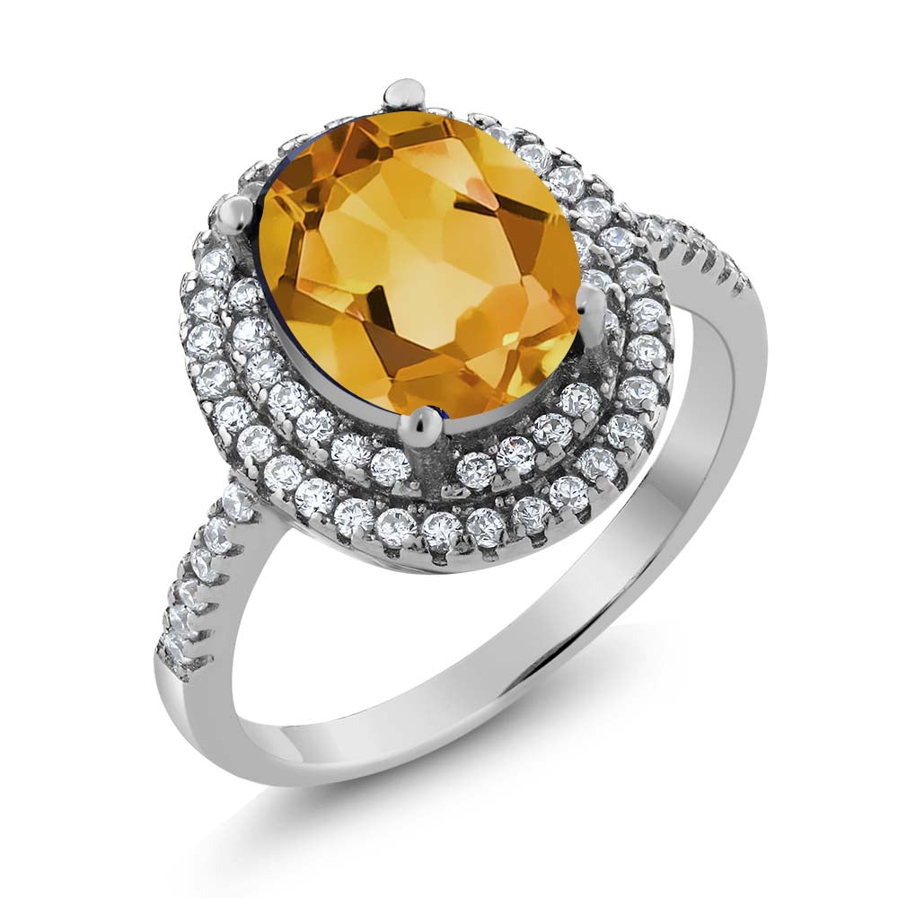 Citrine - November_7_Ring in 925 Sterling Silver