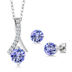 Pendant Earrings Set in 925 Sterling Silver