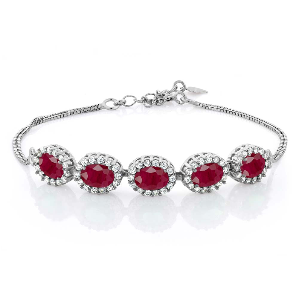 Ruby - July_Bracelet in 925 Sterling Silver