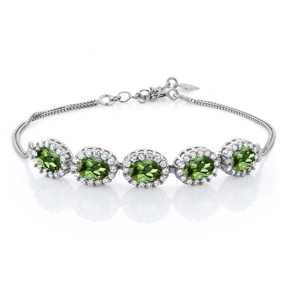 Green Tourmaline - October_Bracelet in 925 Sterling Silver