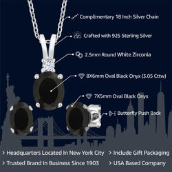 Pendant Earrings Set in 925 Sterling Silver