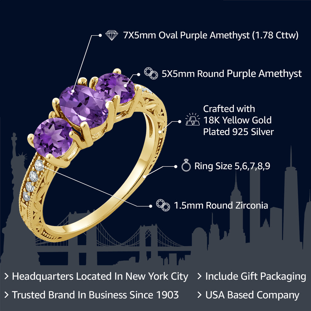 Ring in 925 Yellow Gold Plated Silver