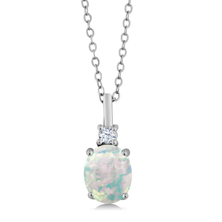 White_Pendant in 925 Sterling Silver