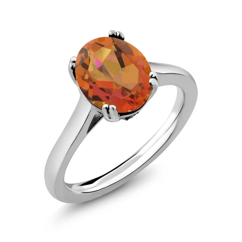 Twilight Orange Mystic Quartz_8_Ring in 925 Sterling Silver