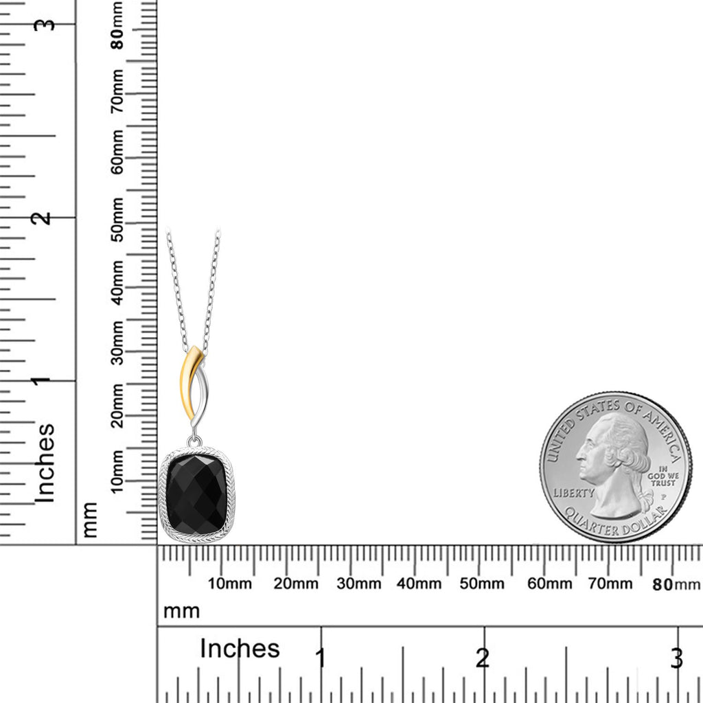 Pendant in 925 Sterling Silver and 10K Yellow Gold