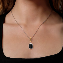 Pendant in 925 Sterling Silver and 10K Yellow Gold