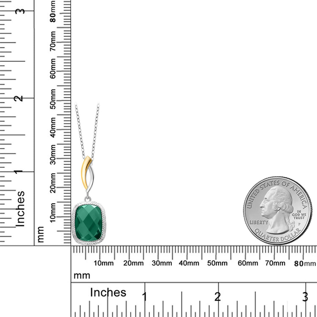 Pendant in 925 Sterling Silver and 10K Yellow Gold