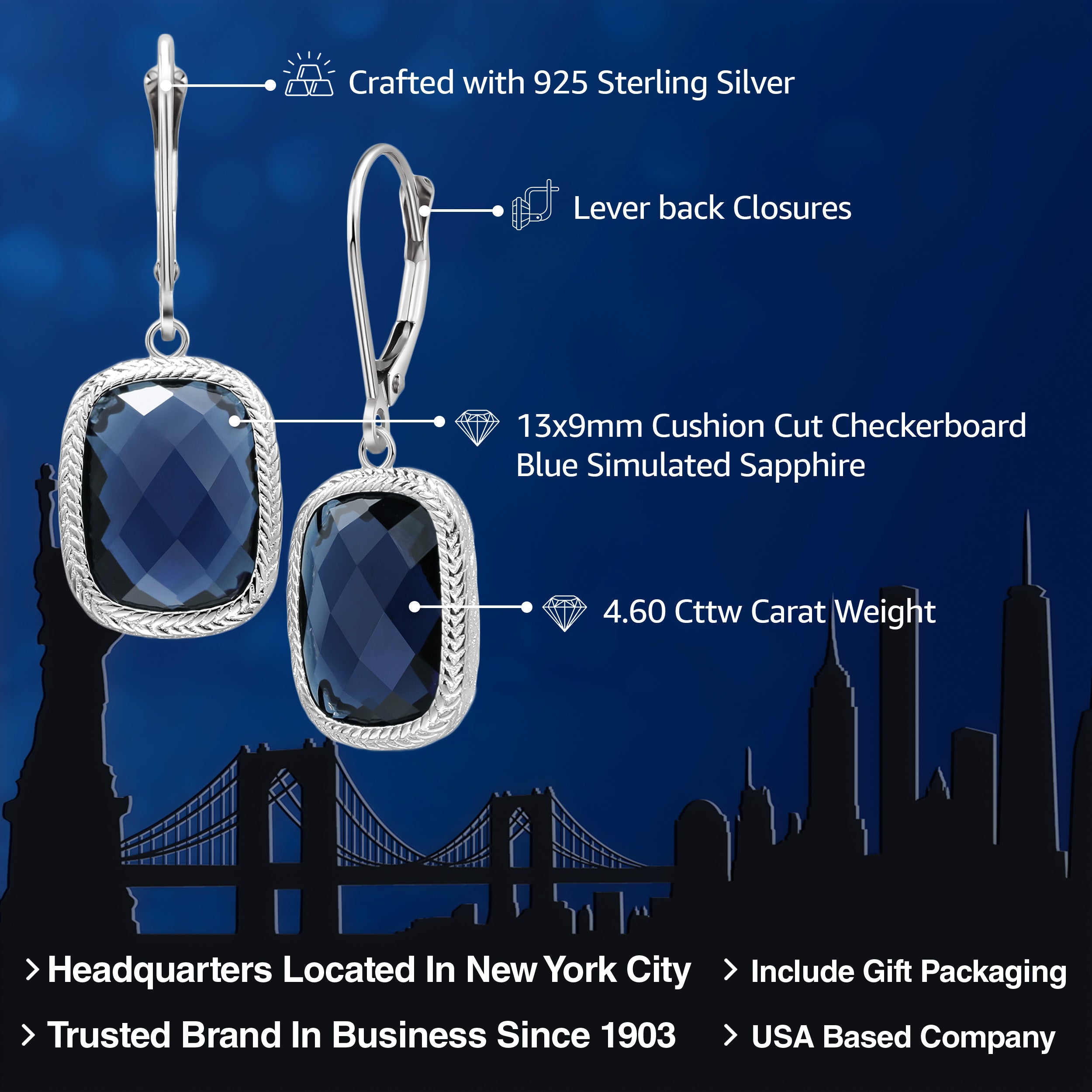 Earrings in 925 Sterling Silver