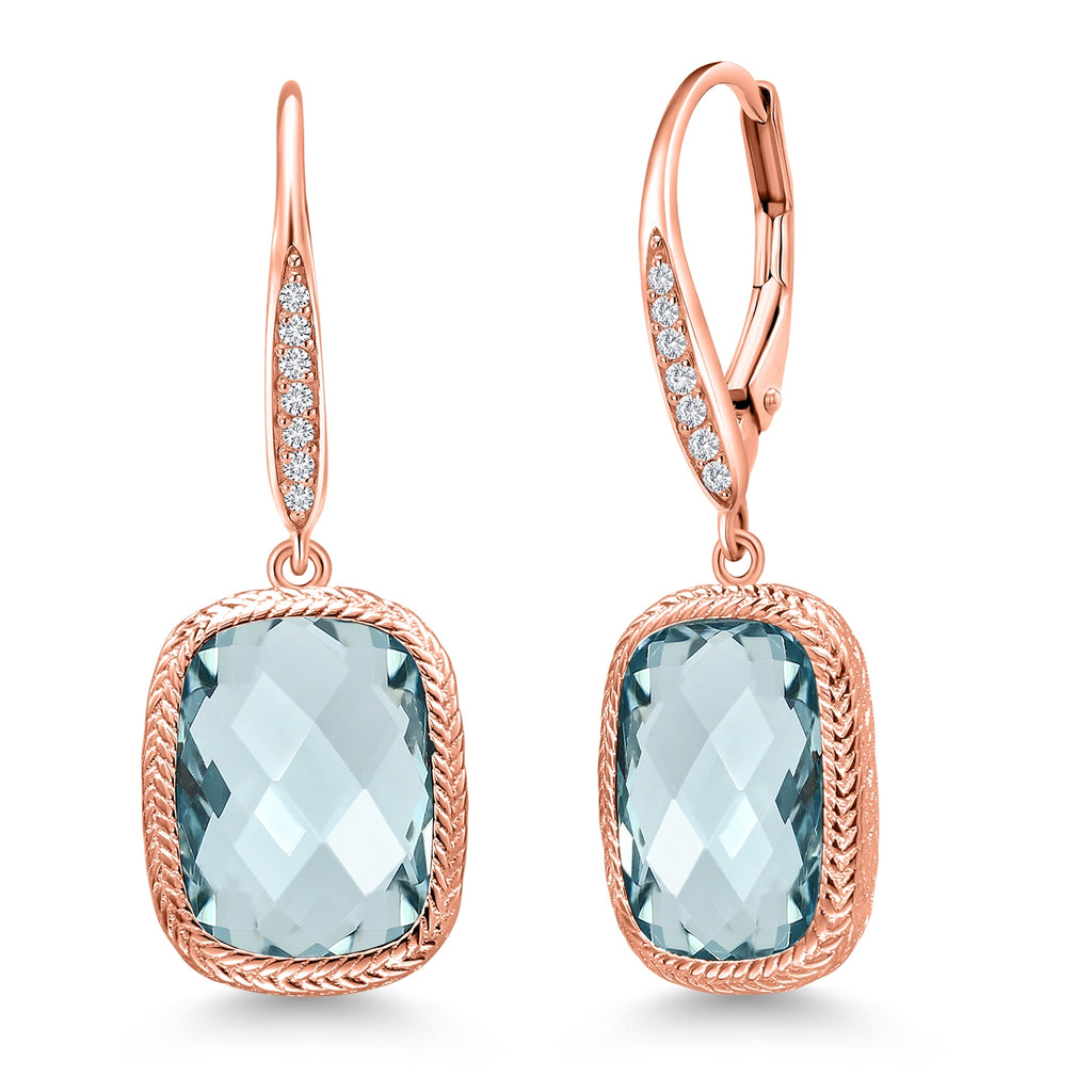 AQUA - Rose Gold Plated Silver_Earrings in 18K Rose Gold Plated Silver