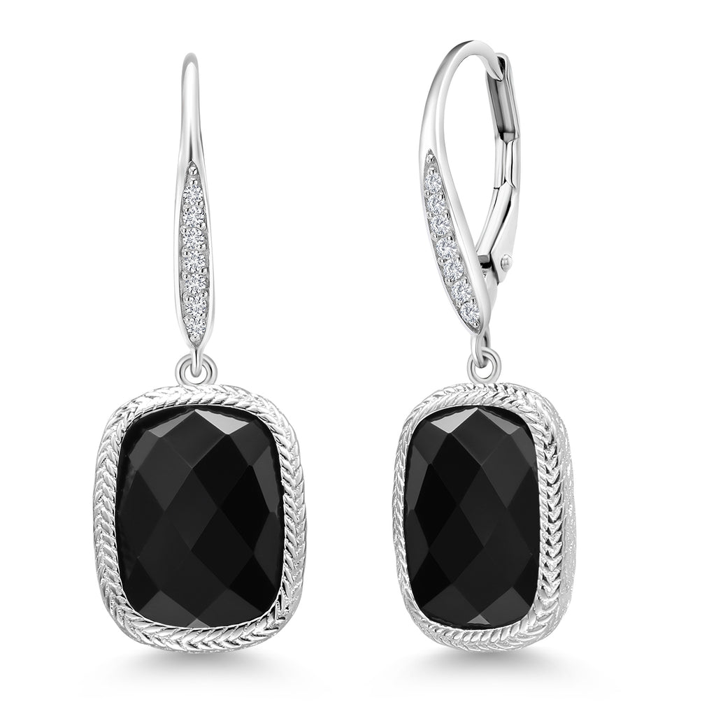 BLACK - Silver_Earrings in 925 Sterling Silver