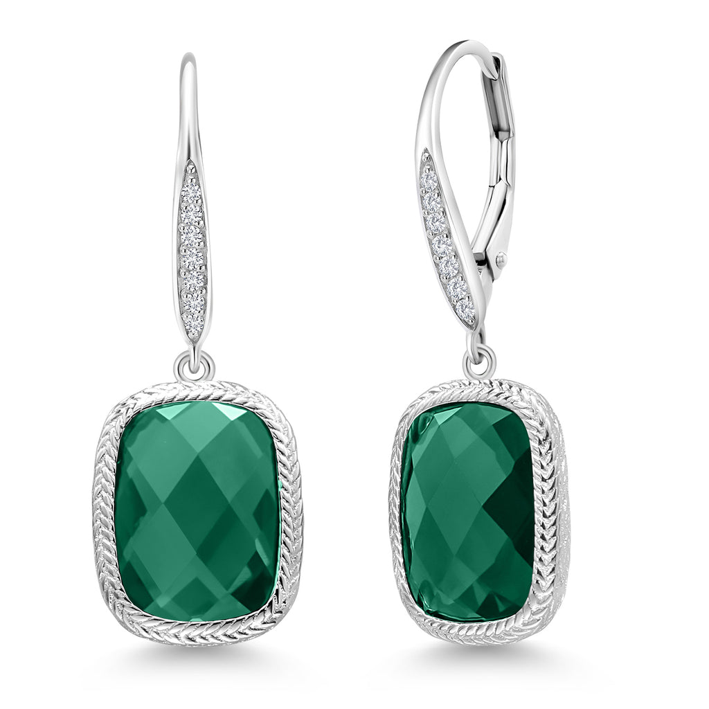 GREEN - Silver_Earrings in 925 Sterling Silver