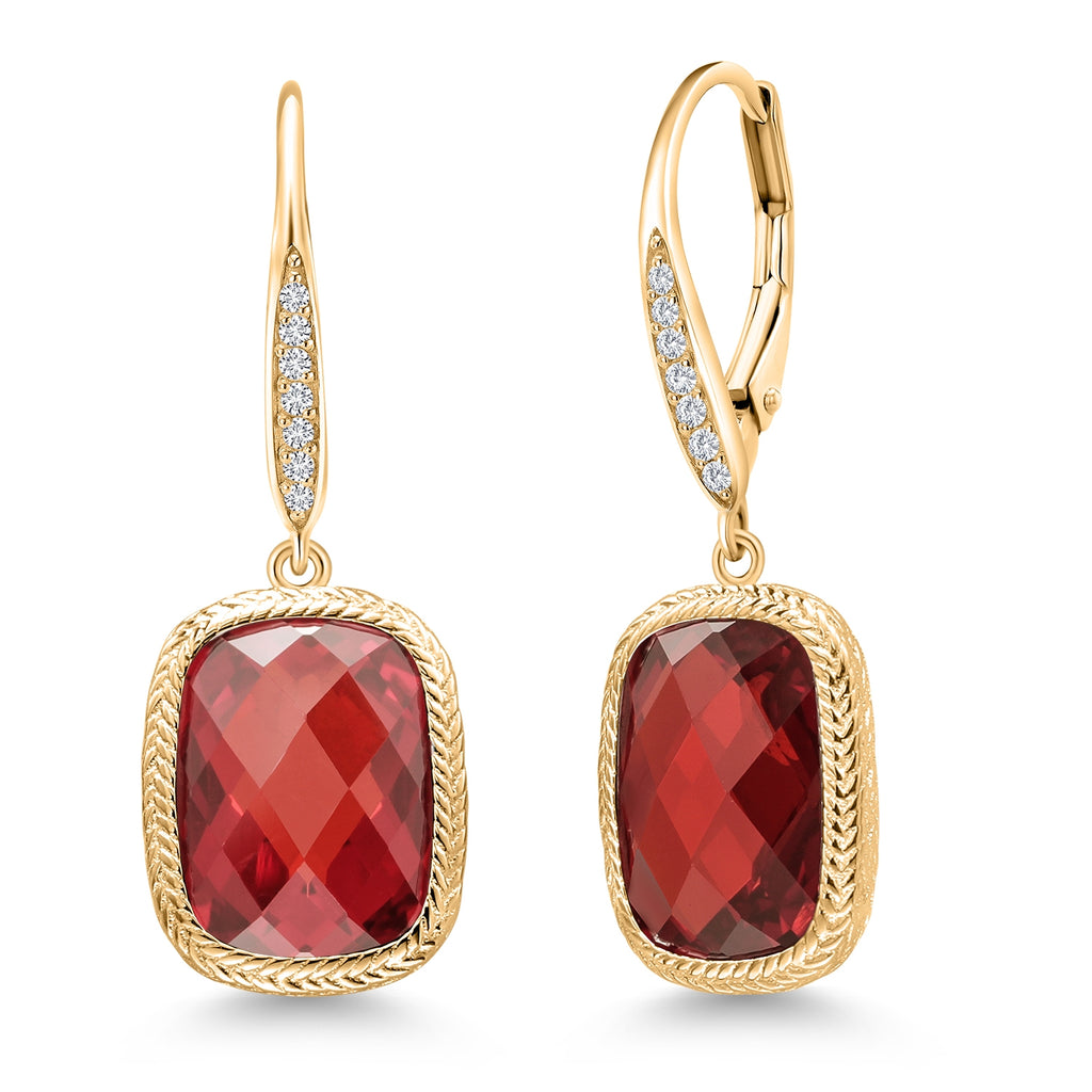 ORANGE - Yellow Gold Plated Silver_Earrings in 18K Yellow Gold Plated Silver