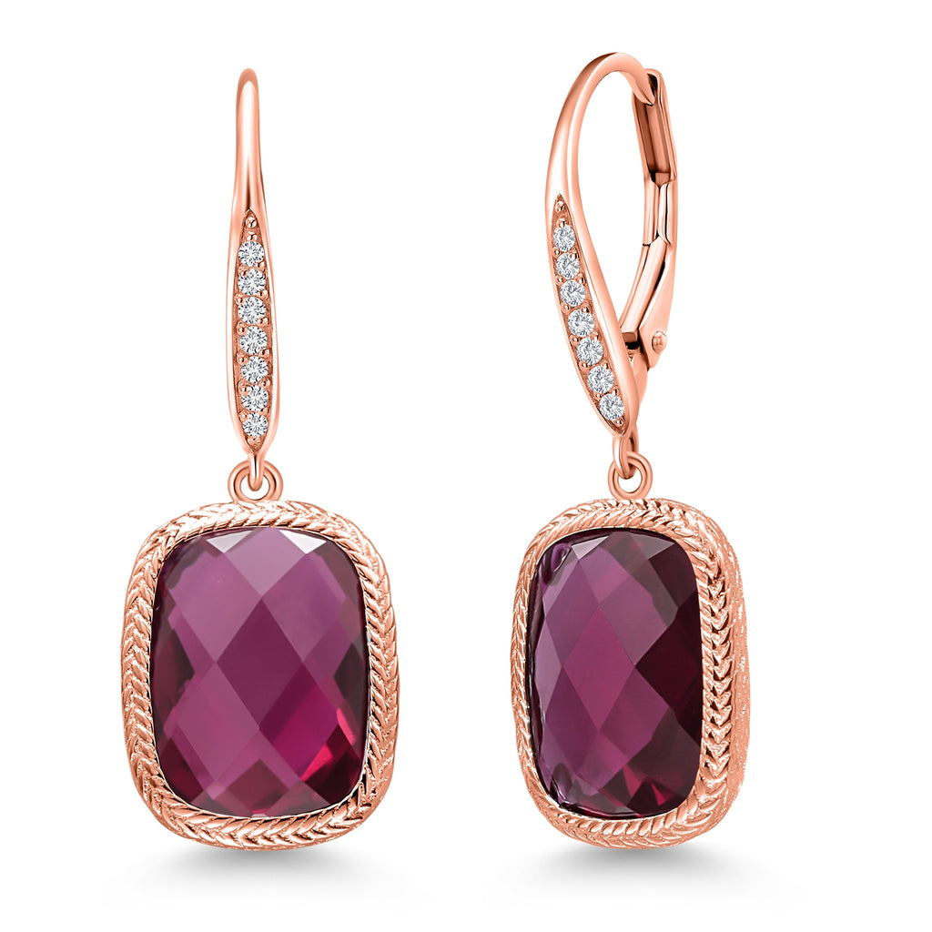 RED - Rose Gold Plated Silver_Earrings in 18K Rose Gold Plated Silver