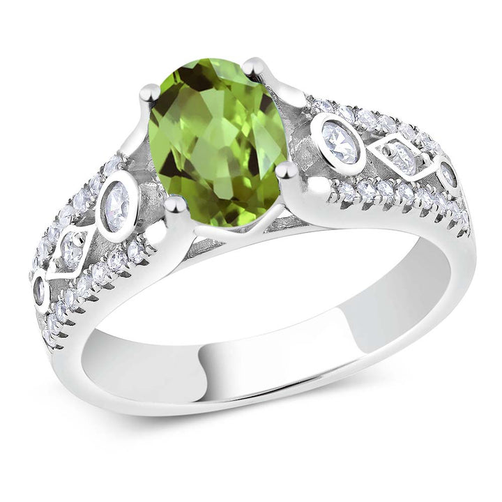 Peridot_5_Ring in 925 Sterling Silver