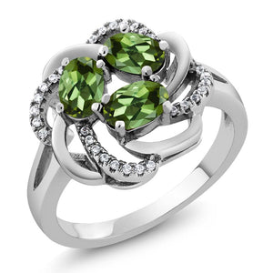 Green Tourmaline - October_5_Ring in 925 Sterling Silver