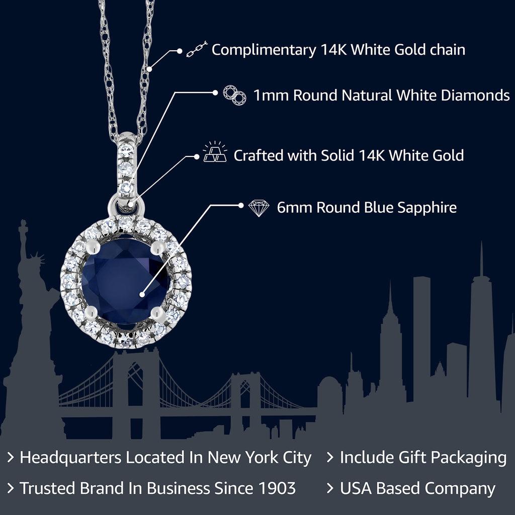 Pendant in 14K White Gold
