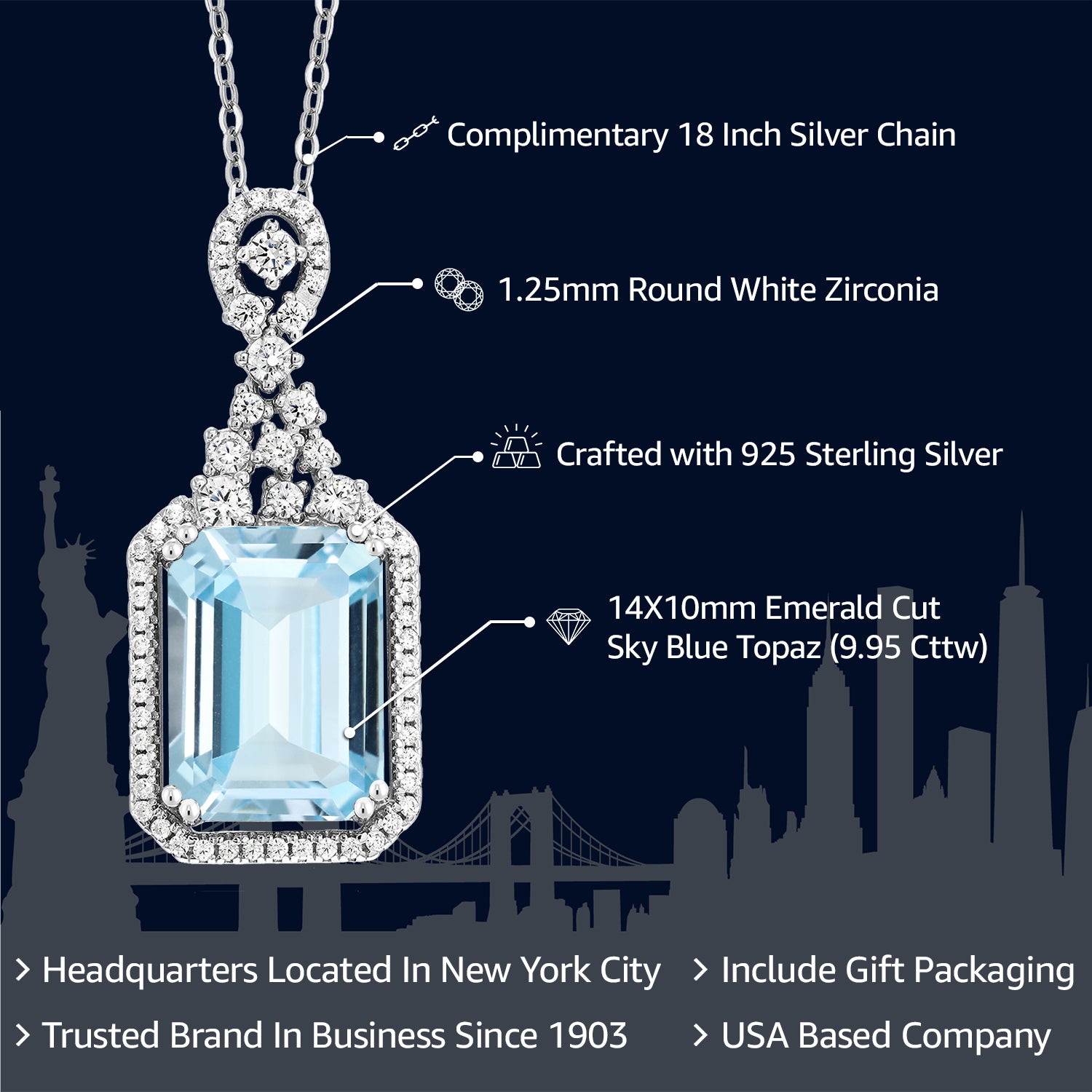 Pendant in 925 Sterling Silver